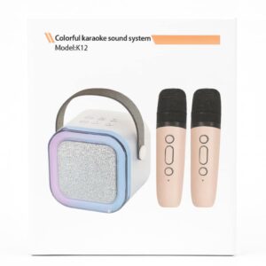 Sistem Karaoke Portabil Colorat – Model K12 două microfoane